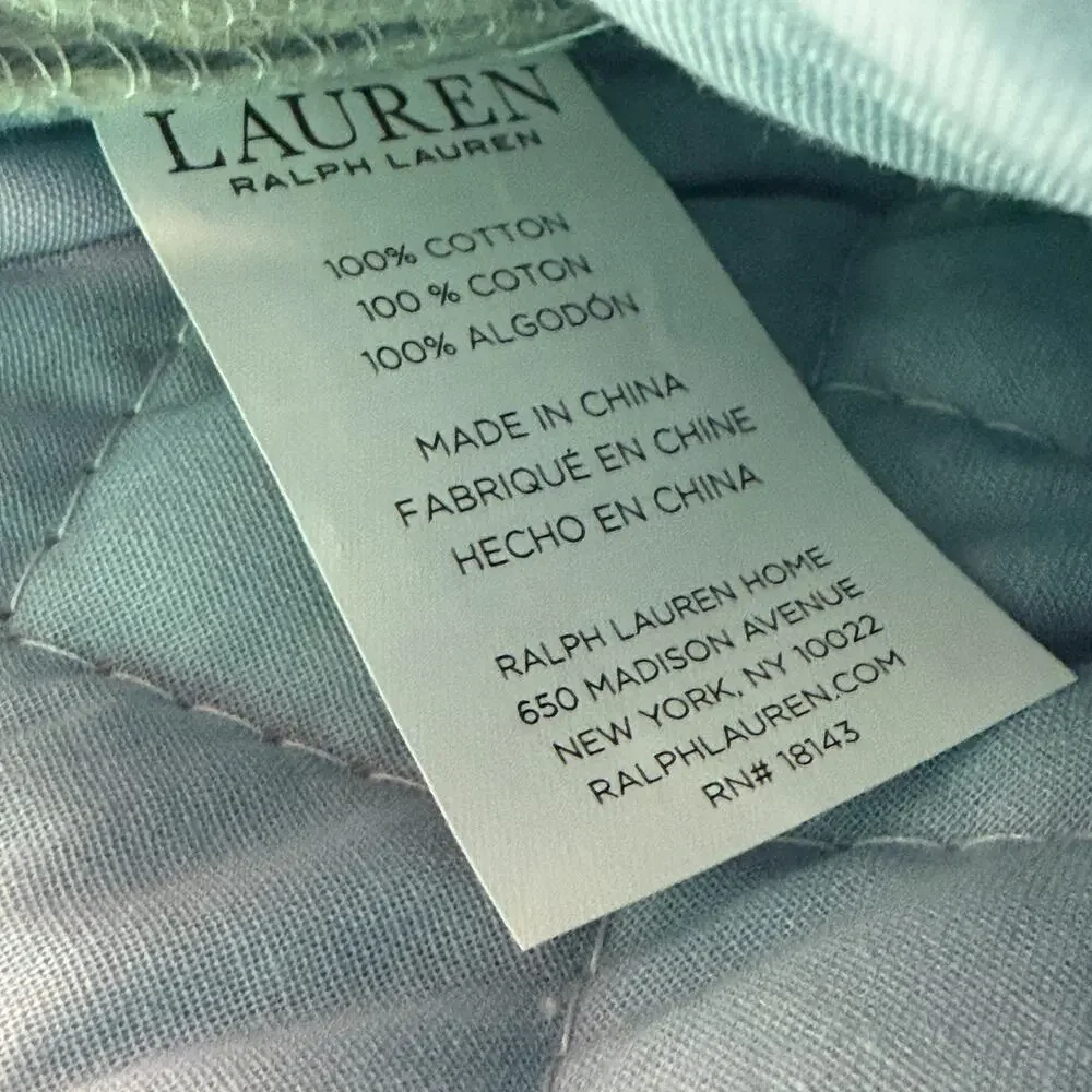 Lauren Ralph Lauren Set of 2 Mini Mitts Oven Mitt Light Blue White Gingham NWT